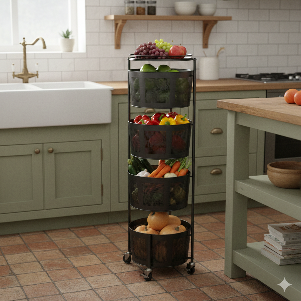 4-stöckiges Küchenregal